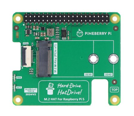 Pineberry Pi HatDrive! Top - NVMe 2230, 2242 adapter for Raspberry Pi 5