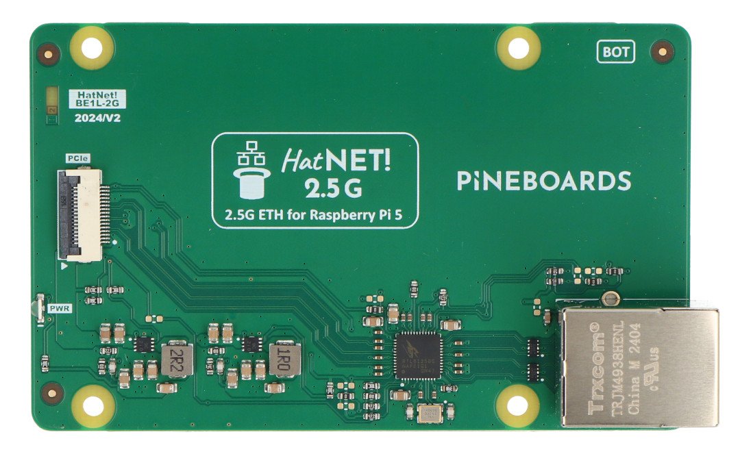 HatNET! 2.5G - Ethernet overlay for Raspberry Pi 5