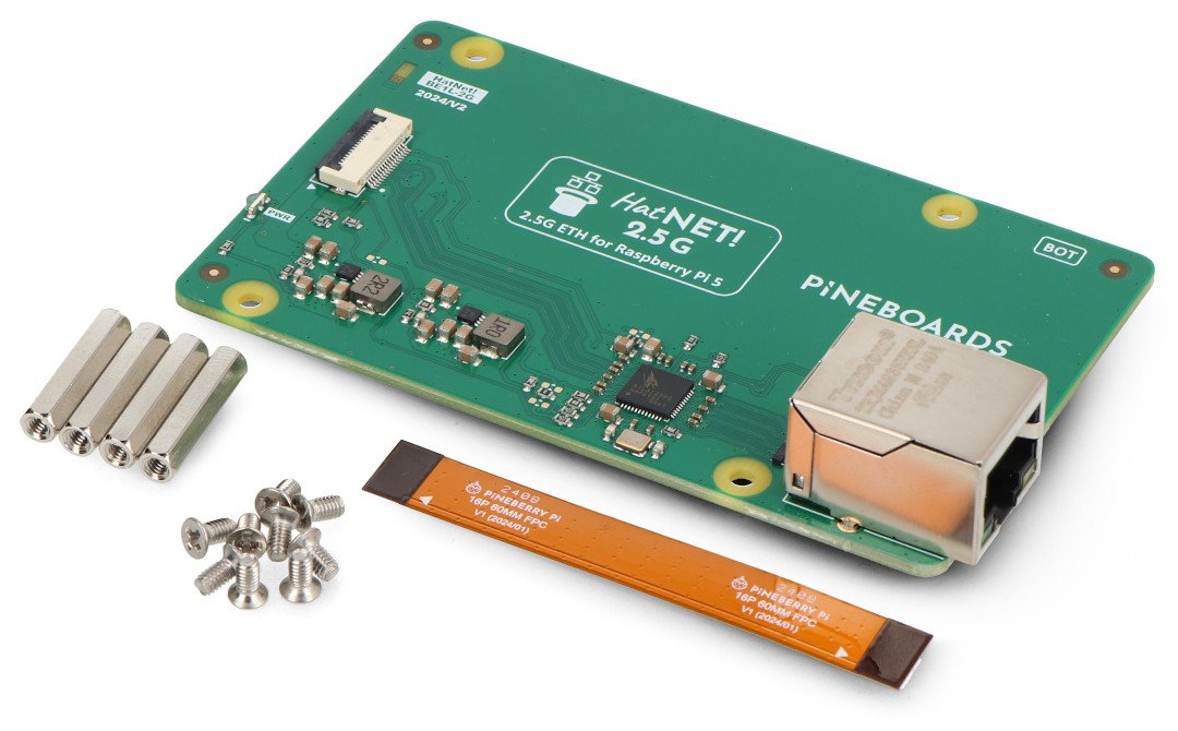 HatNET! 2.5G - Ethernet overlay for Raspberry Pi 5