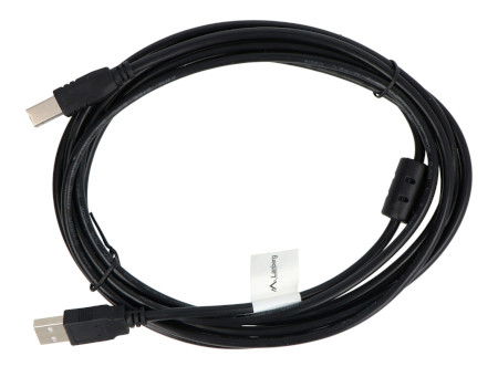 Lanberg USB A - USB B 2.0 cable - with ferrite filter - black - 3 m