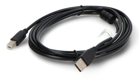 Lanberg USB A - USB B 2.0 cable - with ferrite filter - black - 3 m