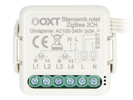 Tuya - 2-channel mini ZigBee roller shutter controller - Android / iOS application - OXT SWTZ28