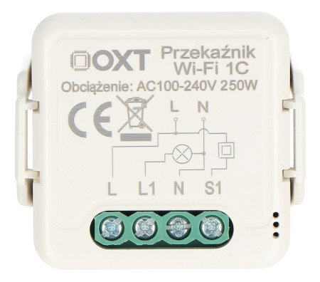 Tuya - single-channel mini WiFi transmitter - Android / iOS application - OXT T221