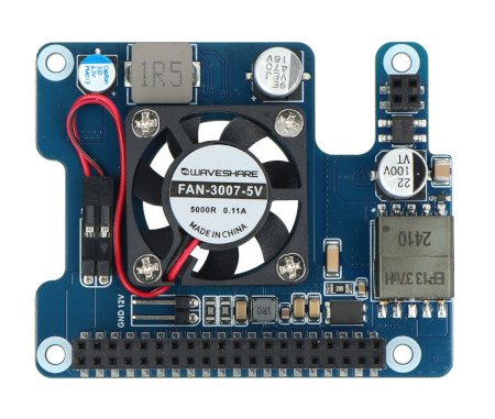 Power Over Ethernet HAT (F) - PoE power and 802.3af/at network overlay - for Raspberry Pi 5 - Waveshare 26399