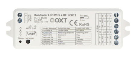 Tuya - RGBW + CCT 5in1 LED strip controller - WiFi / RF SD - Android / iOS application - OXT LC032