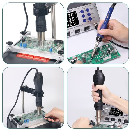 Yihua 853AAA+ 3in1 BGA soldering station - preheater + tip + hotair with fan in the butt - 1270 W