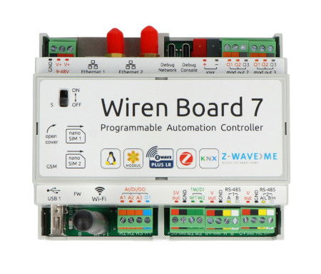 Multifunctional device supporting Z-Wave, ZgiBee, Matter and KNX