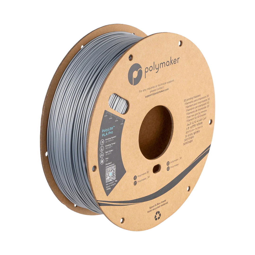 Filament Polymaker PolyLite Metallic PLA Pro 1.75mm 1kg - Silver