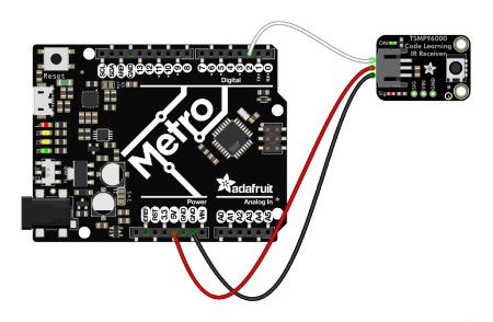 TSMP96000 Code Learning - IR 20 - 60 kHz infrared receiver - STEMMA JST PH 2 mm - Adafruit 5970