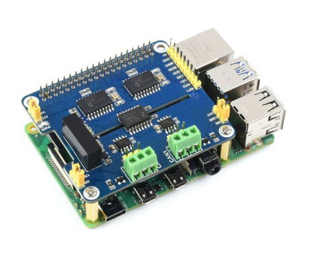 CAN Expansion HAT - 2-Channel Isolated CAN Expansion HAT for Raspberry Pi - MCP2515 + SN65HVD230 - Waveshare 17912