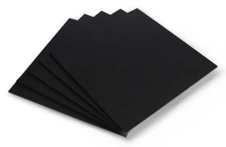 Black matt poured plexiglass - 3mm - 200x200mm - 5pcs.