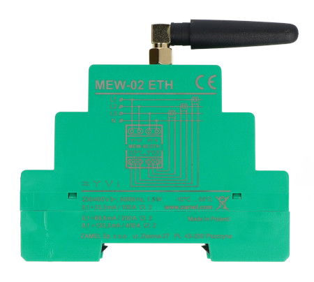 Zamel Supla MEW-02 ETH - 3F+N WiFi electricity consumption monitor - 3x SC-16 100 A transformer