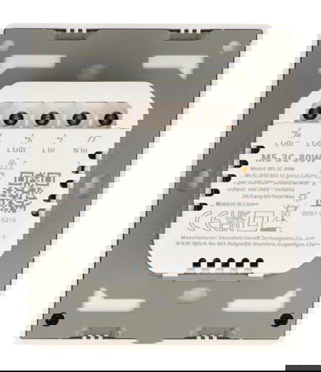 Sonoff M5-3C-80W - Smart Wall Switch WiFi / Matter - 3-channel - White