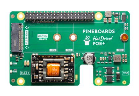 Pineboards HatDrive! PoE+ - PoE power overlay with NVMe adapter for Raspberry Pi 5