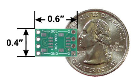 ISO1640 - Bidirectional I2C Isolator Without Connectors - 3 - 5.5 V / 2.25 - 5.5 V - Pololu 5390