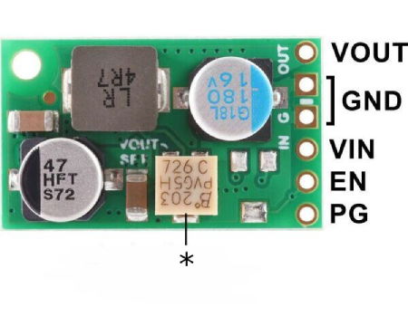 D30V30MALCMA - adjustable step-down converter with low voltage cut-off function - 1.4V-7V 3.4A - Pololu 4872