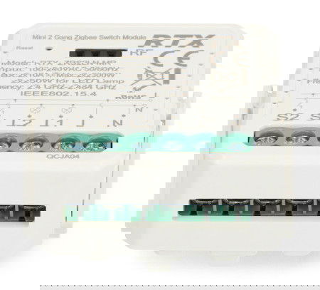 Tuya - 2-channel mini relay 10A - ZigBee - Android / iOS application - RTX ZRS2LN-MR