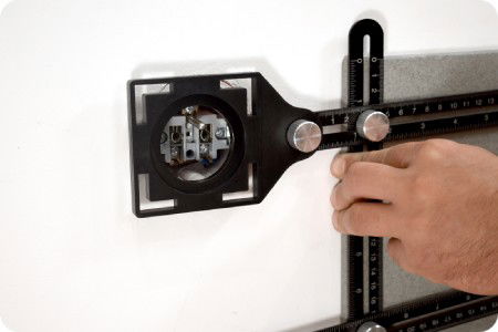 Universal construction ruler with a template for marking holes in tiles and panels - Webski FlatPro2