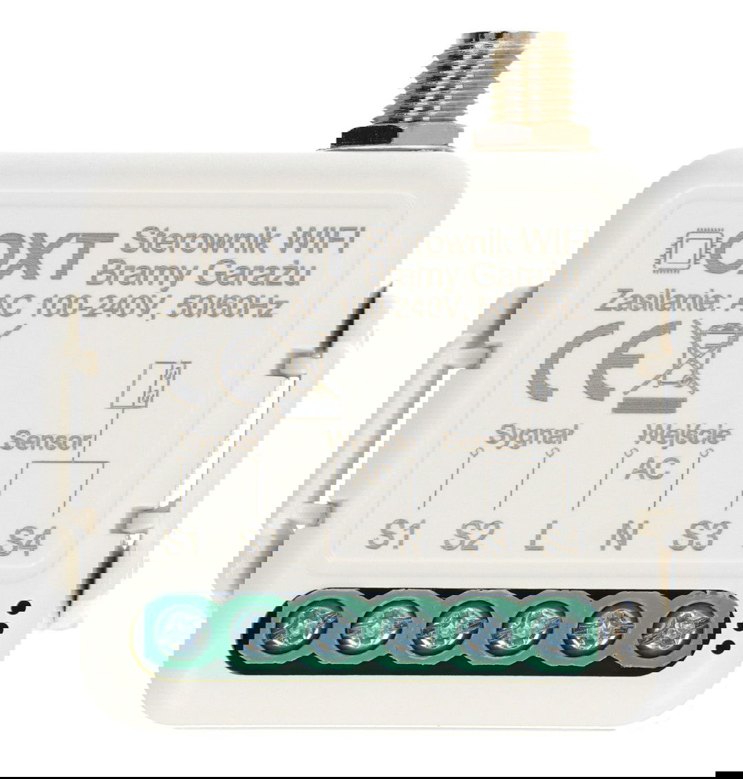 Tuya - single-channel WiFi gate controller with antenna and sensor - Android/iOS application - OXT T211G
