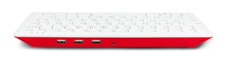 USB wired keyboard for Raspberry Pi 4B/3B+/3B/2B official - red and white