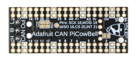 The black cap for the Rasbperry Pi Pico from Adafruit lies upside down on a white background.