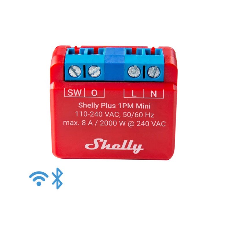 Shelly Plus PM Mini - 1x Smart Switch With 230V/8A WiFi/Bluetooth