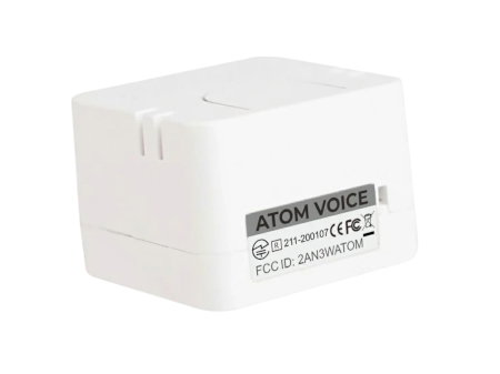 The M5Atom Voice is equipped with a speaker, a microphone, as well as a programmable button and LEDs indicating the device status.