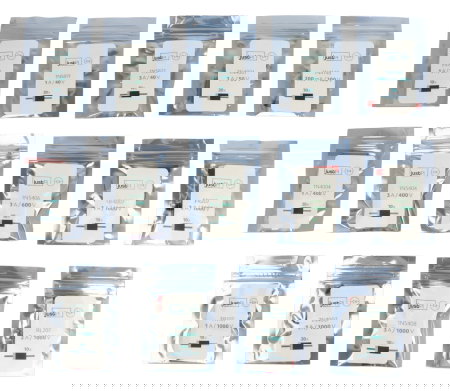 The elements were sorted and packed in convenient storage ziplock bags.