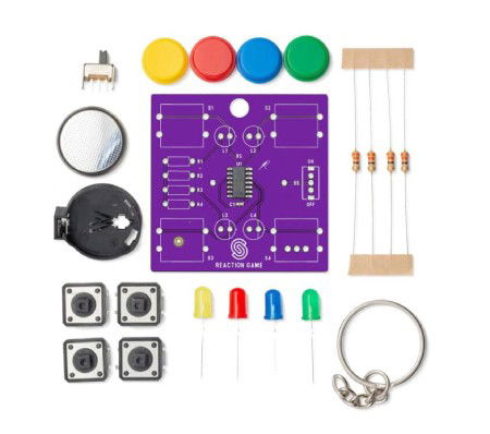 Reaction game - educational kit for learning soldering - Attiny404 - Soldered 333139