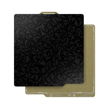 BIQU Panda Build Plate Textured PEI x Smooth PEO - Double-Sided Magnetic Overlay - for Bambu Lab P1, X1 and A1 Printers - 257 x 257 mm
