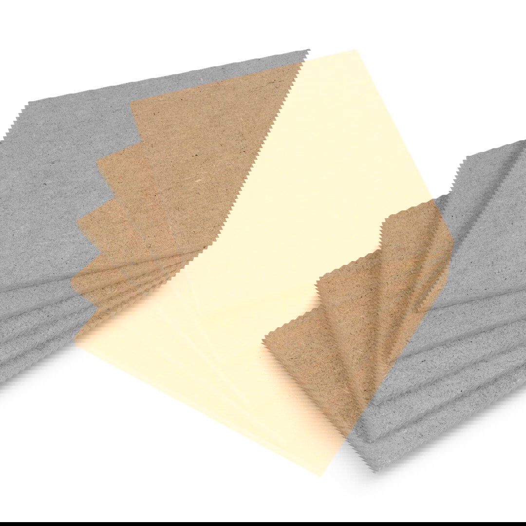 Raw HDF board - 6 mm - 110 x 120 mm - 5 pcs.