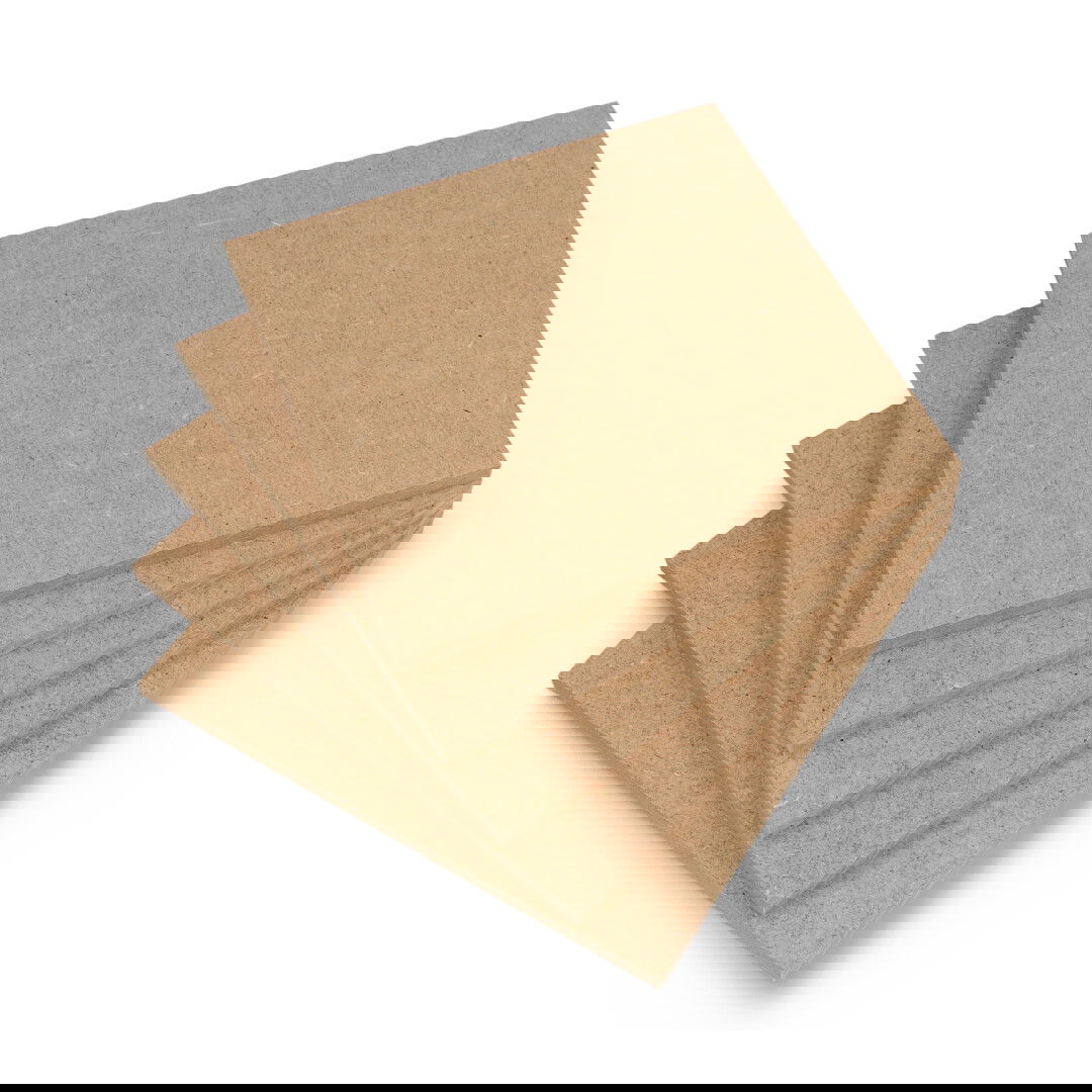 Raw HDF board - 6 mm - 160 x 160 mm - 5 pcs.