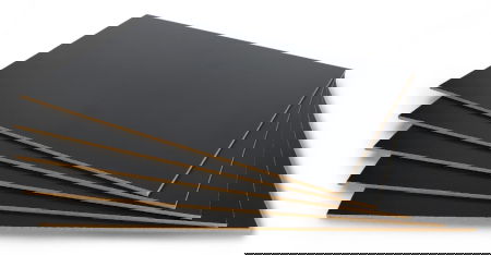 Black HDF board - 3 mm - 210 x 297 mm - 5 pcs.