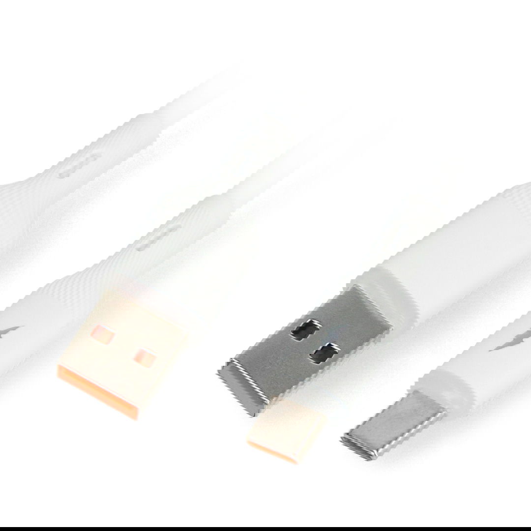 USB A - USB C 2.0 cable with backlight - silicone - 1 m - Akyga AK-USB-59