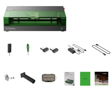 xTool S1 - laser cutter and engraver - 20 W - basic set