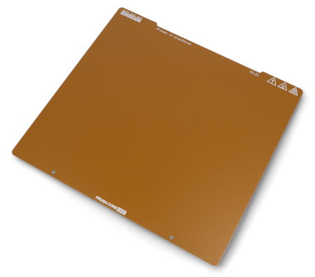 The plate is made of spring steel and has a durable powder coating, specially adapted for printing with polypropylene