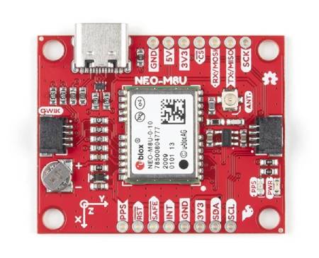 NEO-M8U GPS module - Dead Reckoning - Qwiic - SparkFun GPS‑16329
