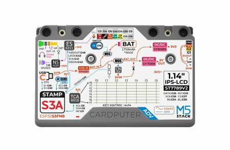 M5Stack Cardputer Adv Version - portable computer with M5Stamp S3A module - ESP32-S3FN8 - M5Stack K132-Adv