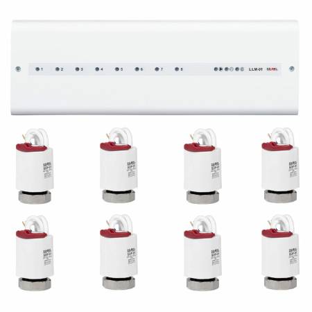 Zamel Supla ZSP-01 - kit for controlling water underfloor heating - LLM-01 control strip + SOP-01 actuators - 230 V