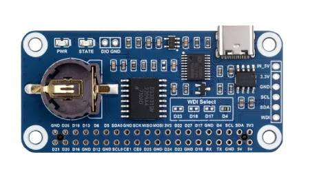 DS3231SN Real Time Clock and Watchdog Module for Raspberry Pi - Waveshare 25766