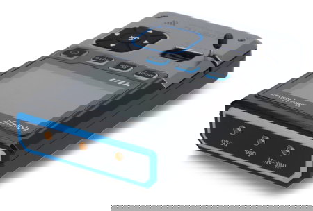 FNIRSI DSO-TC4 3-in-1 portable oscilloscope with transistor tester and 10 MHz signal generator