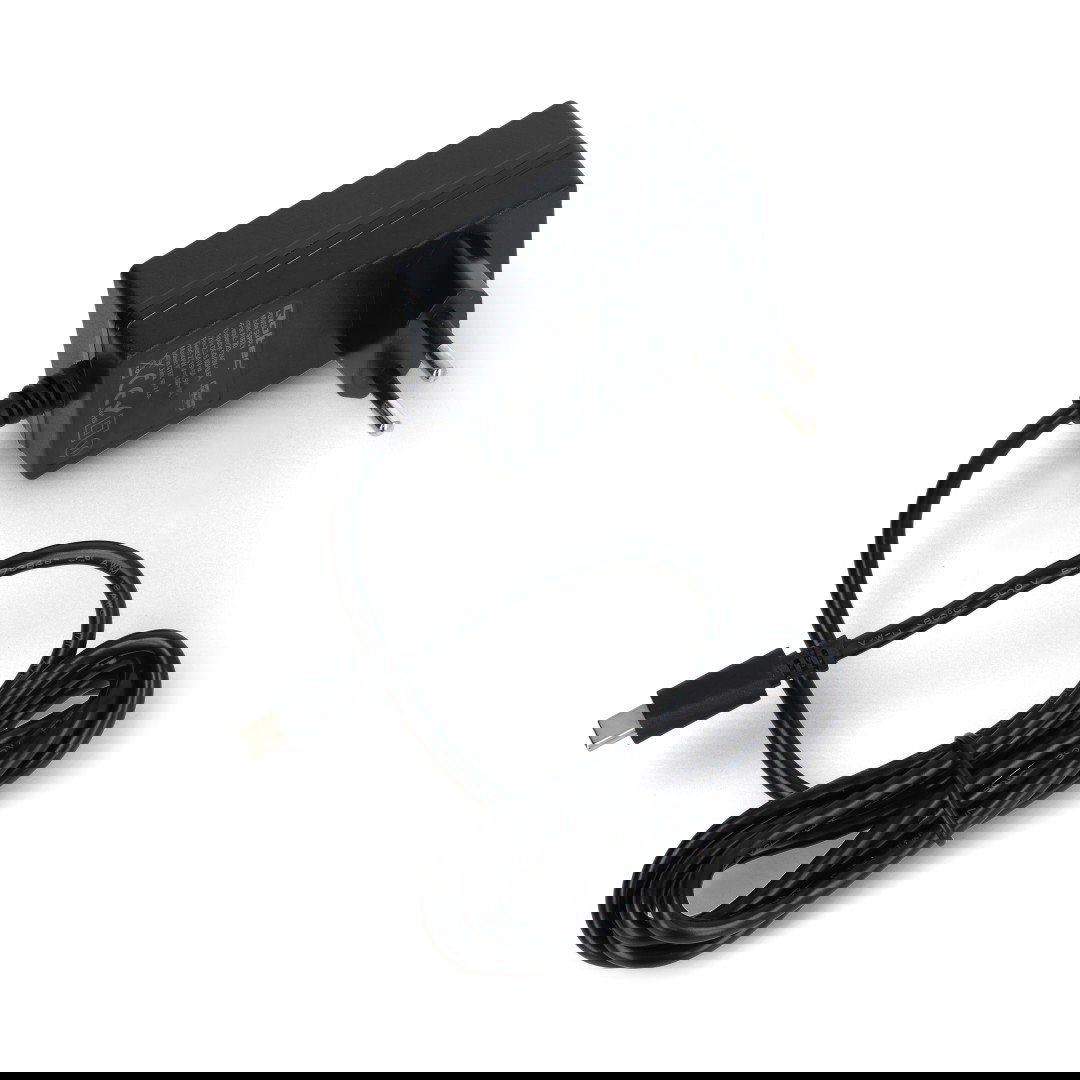 Qoltec Super Quick PD Power Supply - USB C 27W 5.1V/5A for Raspberry Pi 5 - Black