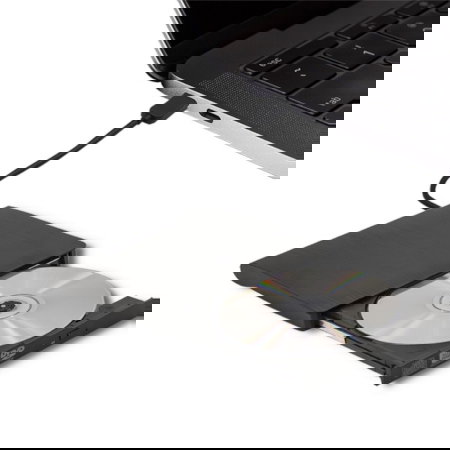 External drive - DVD-RW USB 3.0 burner for reading and writing CD / DVD - Qoltec 51857