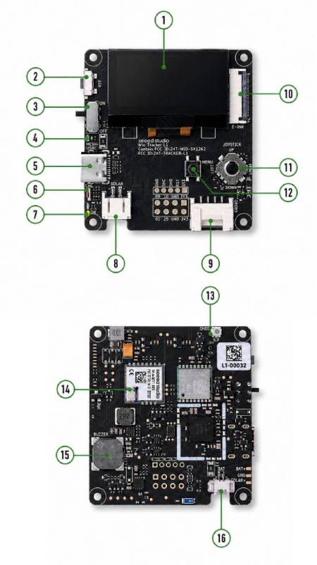 Wio Tracker L1 - LoRa Meshtastic Development Module with GPS, nRF52840 and OLED Screen - Seeedstudio 114993648