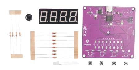 Pomodoro Timer Solder Kit - educational kit for learning soldering - RP2040 - Soldered 333348