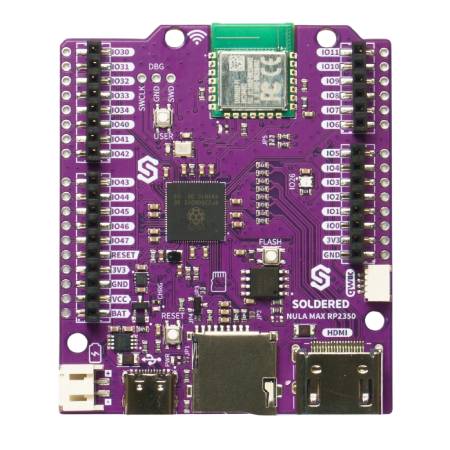 NULA Max RP2350 - Arduino development board - no connectors - Soldered 333351