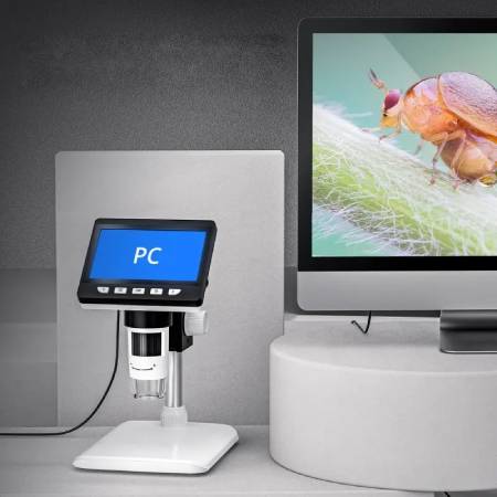 307B Digital Microscope - 1000x 2 MPx 8 LED - 4.3'' LCD Screen