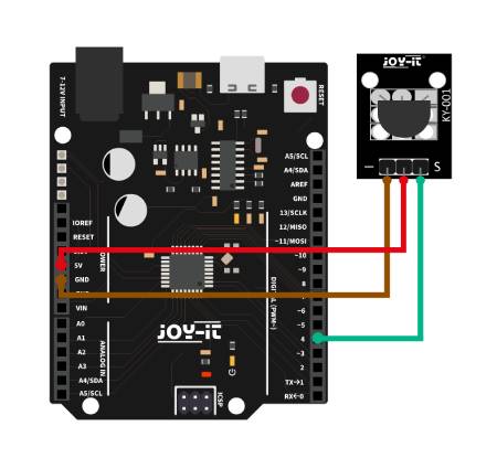 DS18B20 digital 1-Wire temperature sensor - Joy-IT KY-001
