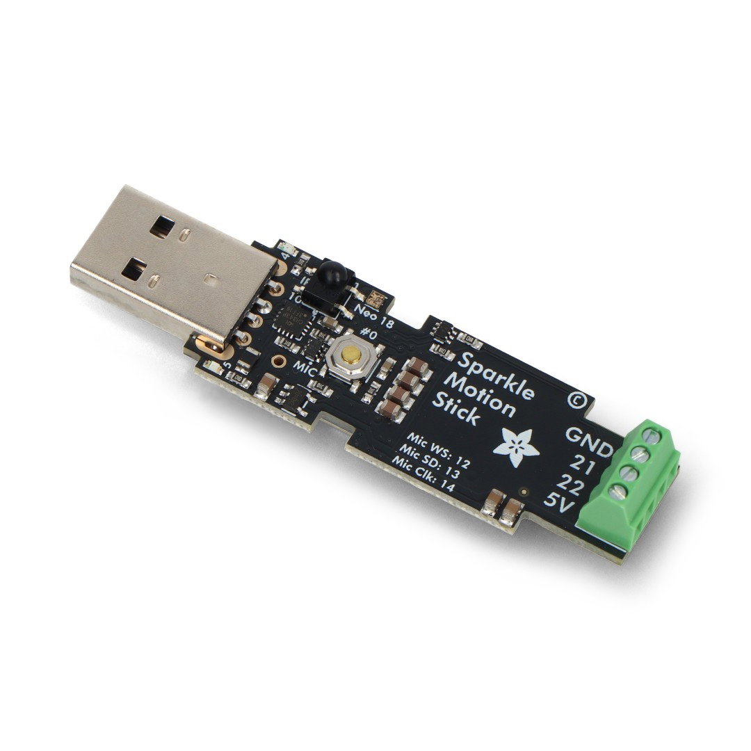 Sparkle Motion Stick - controller for addressable WLED strips and LEDs - ESP32 - USB - Adafruit 6332