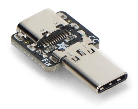 USB Type C CC Resistor Fixer - USB C adapter with 5.1 kΩ CC resistors - Adafruit 6323